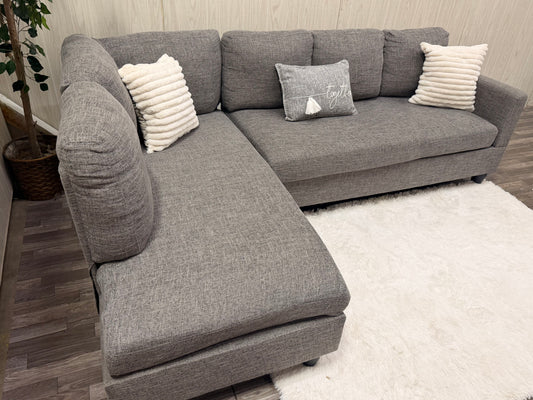 Gray 2-piece Sectional Couch
