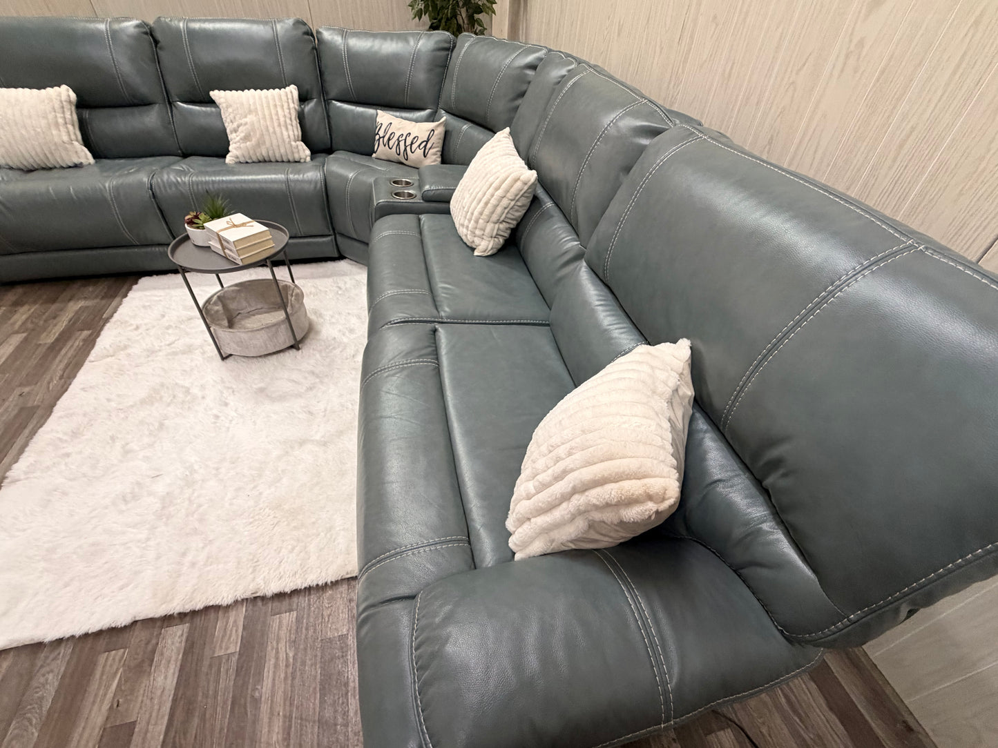 Parker House 6-piece Leather Modular Power Reclining Sectional