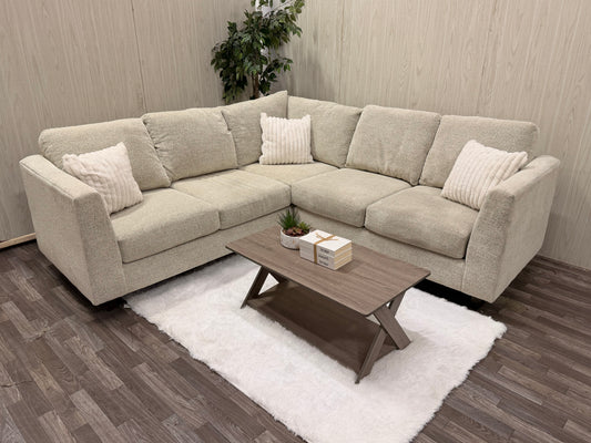 Light Beige Large Bassett Sectional Couch