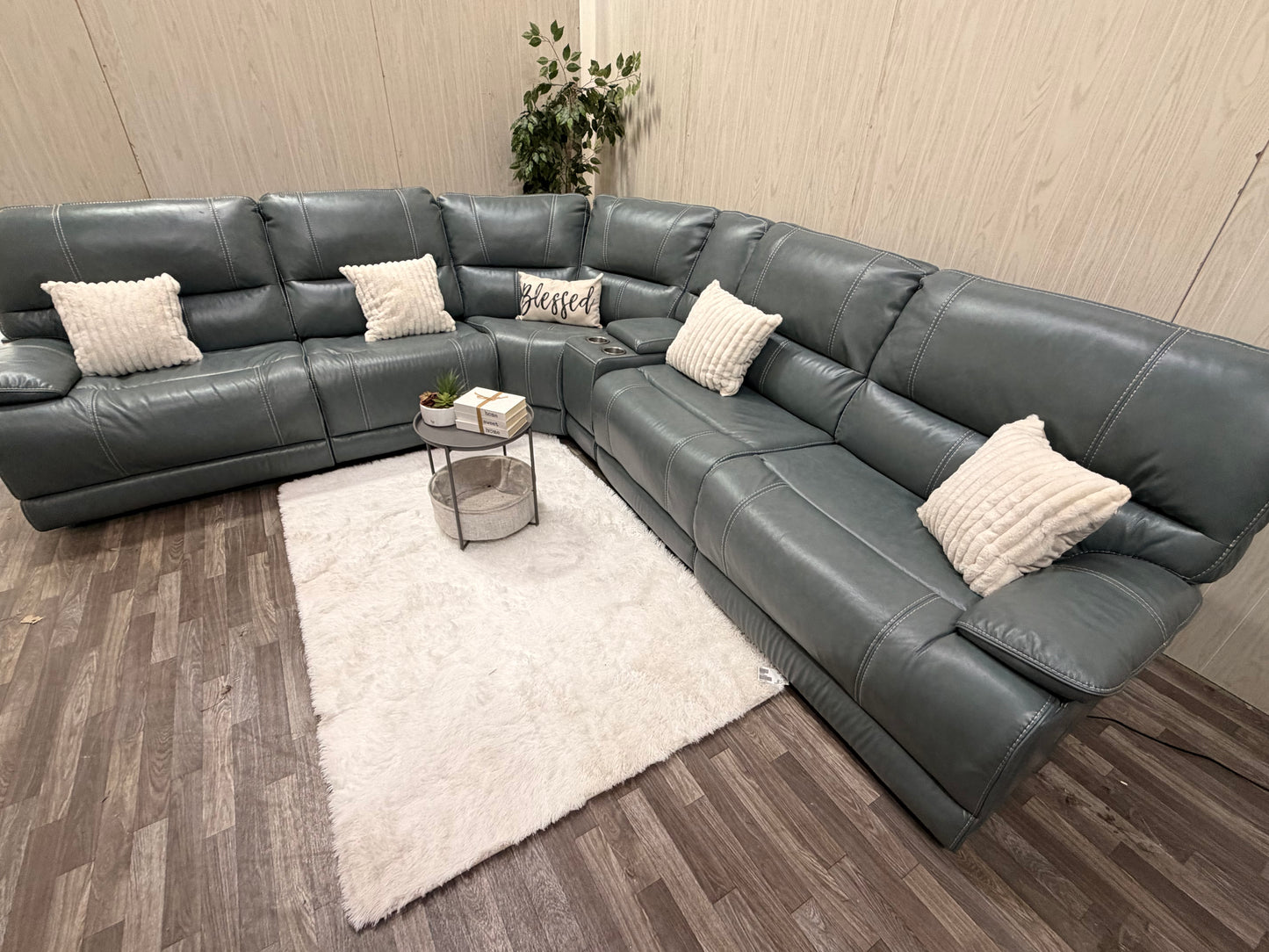 Parker House 6-piece Leather Modular Power Reclining Sectional