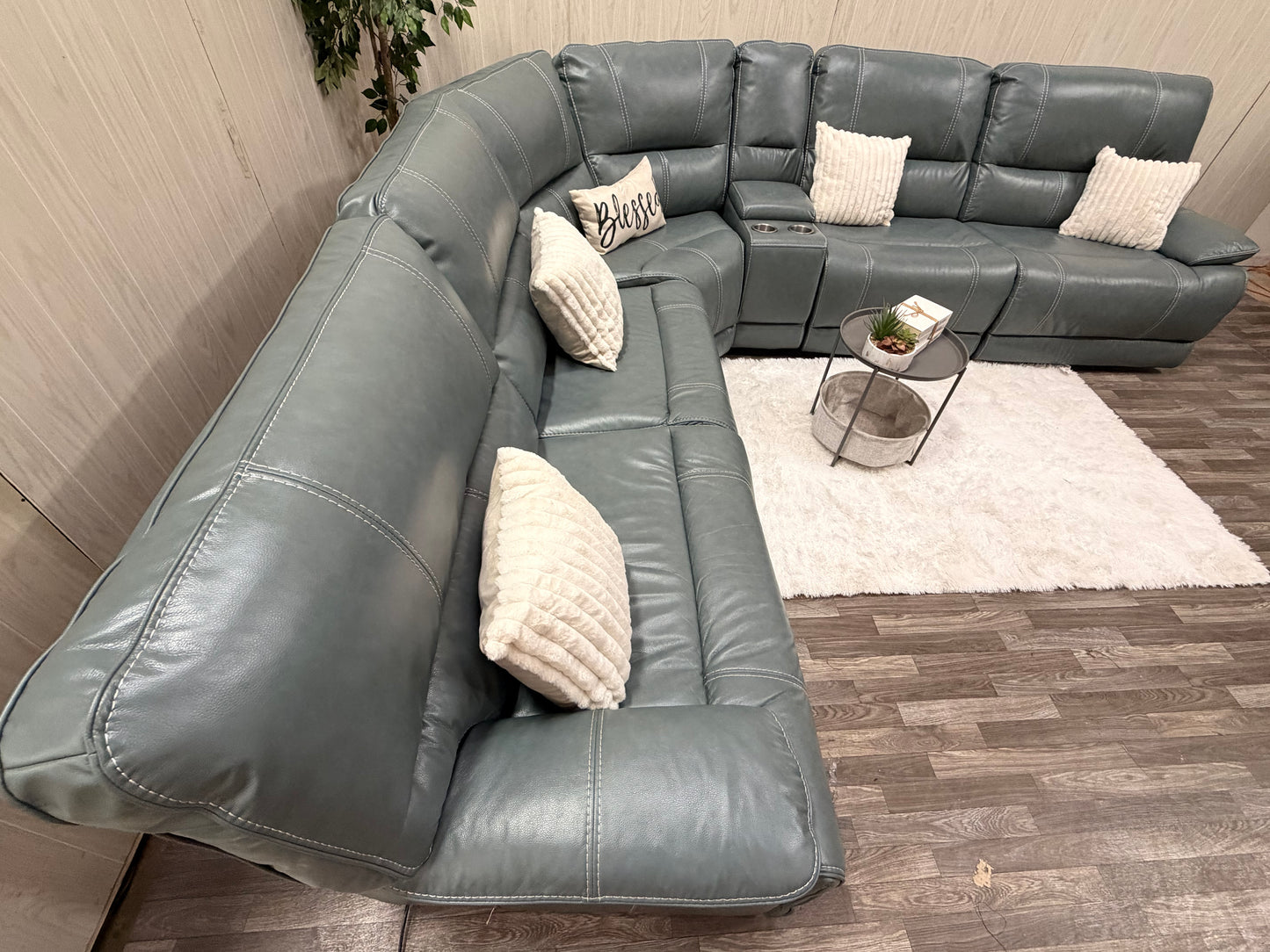 Parker House 6-piece Leather Modular Power Reclining Sectional