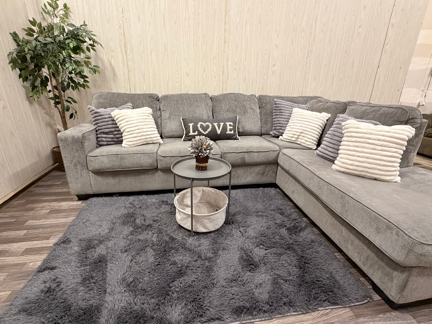 Large Gray Ashley Furniture Sectional Couch