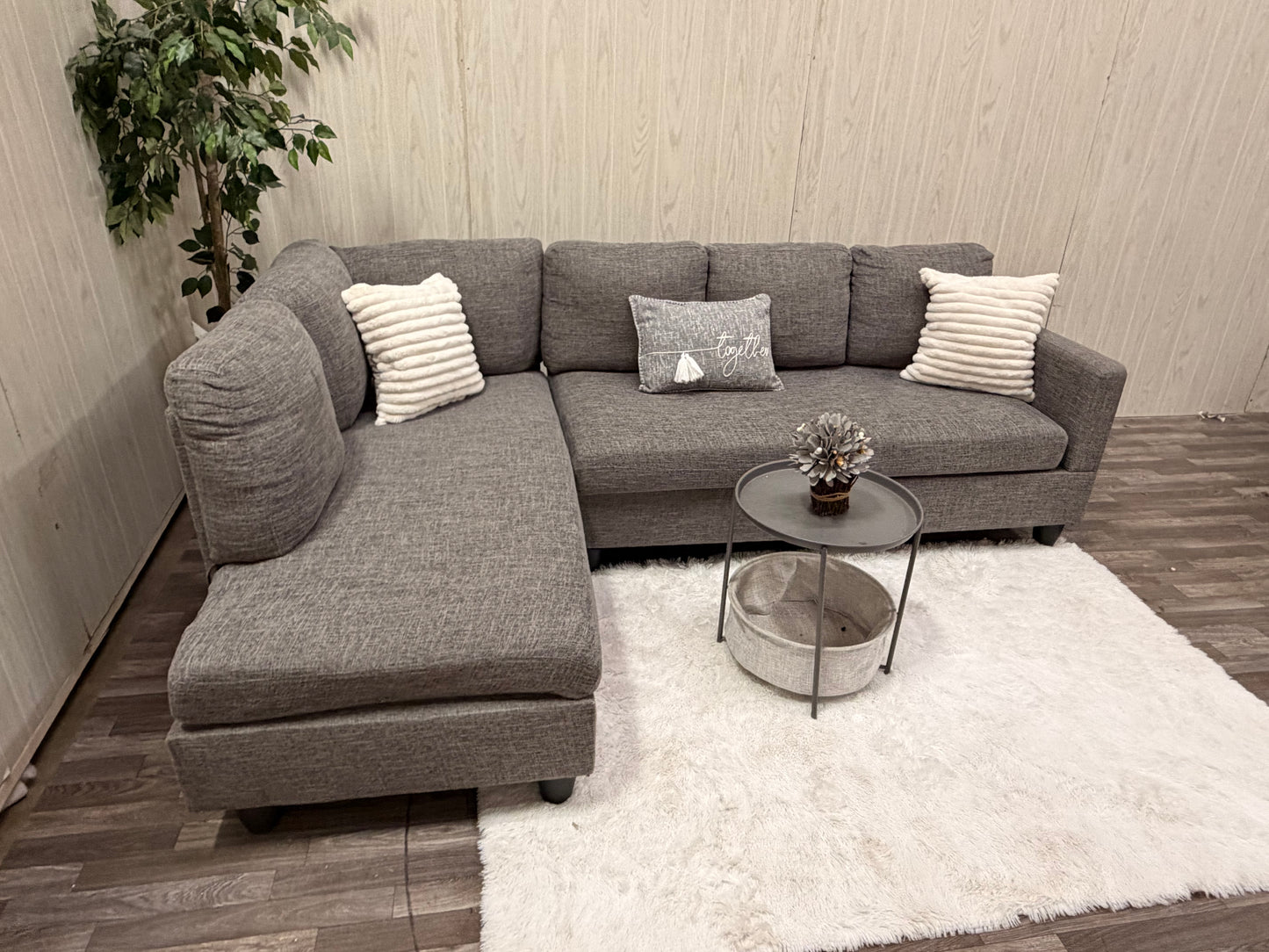 Gray 2-piece Sectional Couch