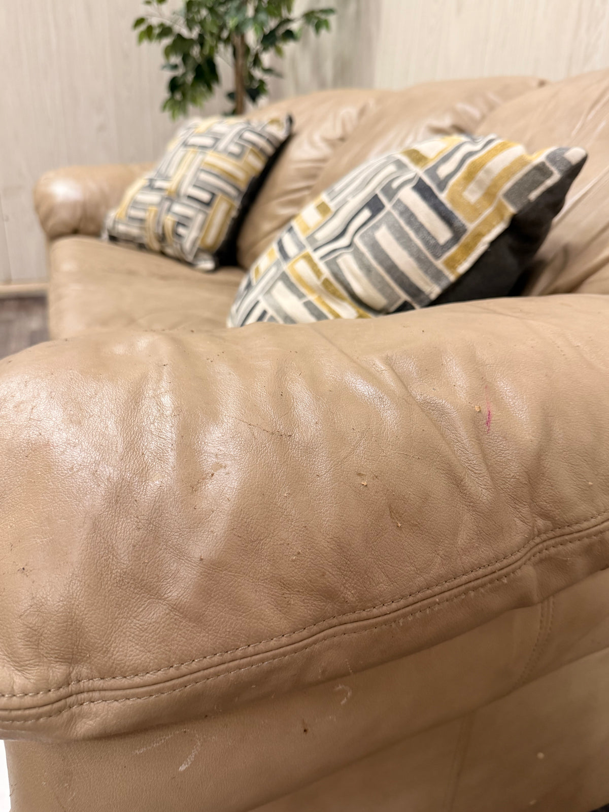 Tan Leather Couch