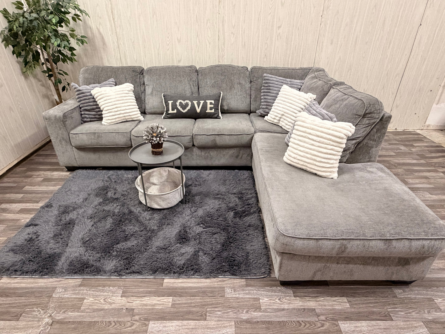 Large Gray Ashley Furniture Sectional Couch