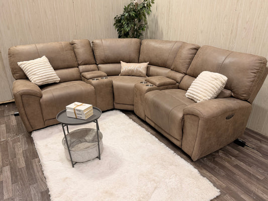 Brown 5-piece Reclining Sectional