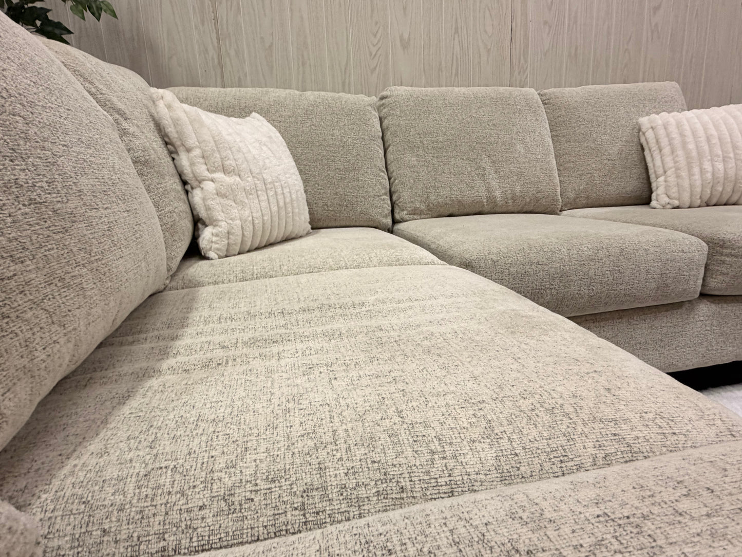 Light Beige Large Bassett Sectional Couch