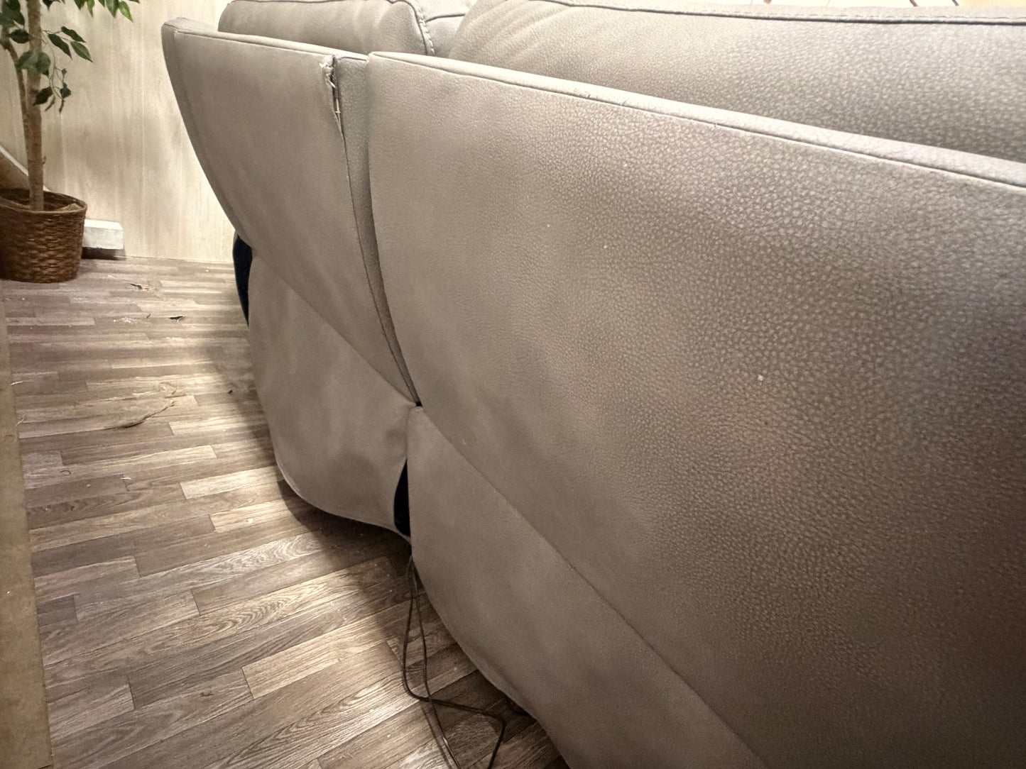 Large 3-piece Gray Ashley Furniture Reclining Sectional