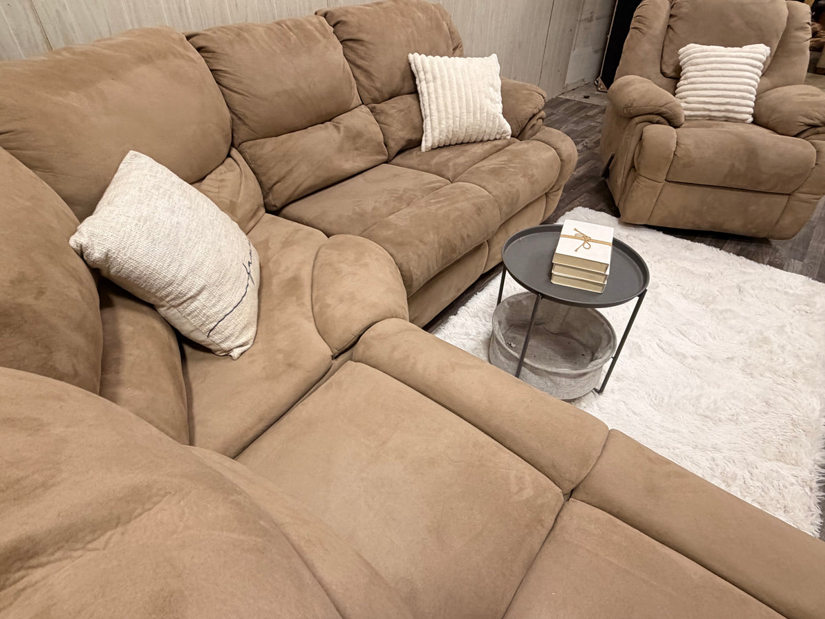 Brown Reclining Sectional & Recliner Set