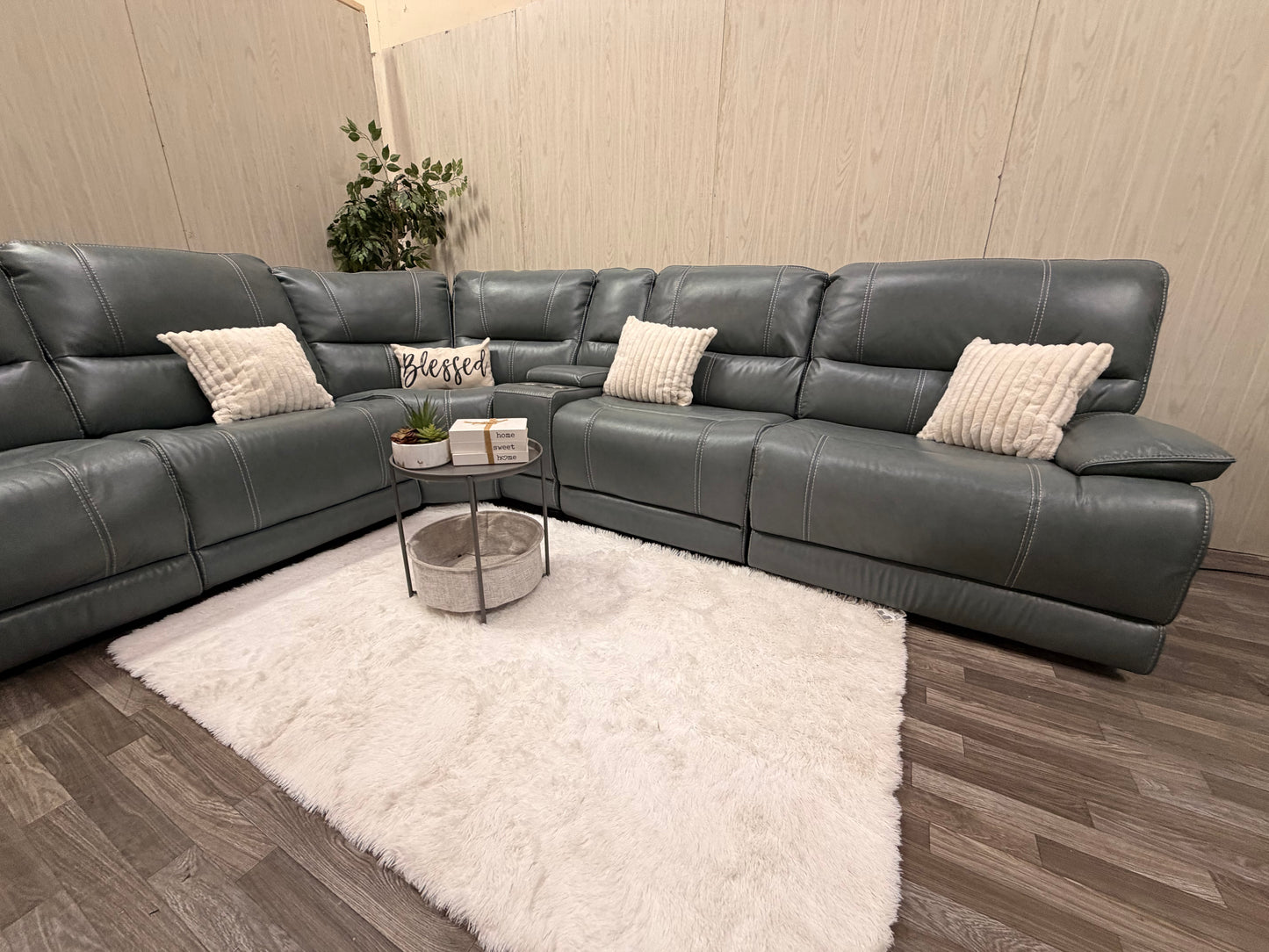 Parker House 6-piece Leather Modular Power Reclining Sectional