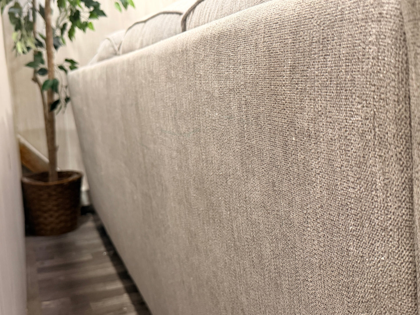 Gray Sectional w/ Nailhead Trim