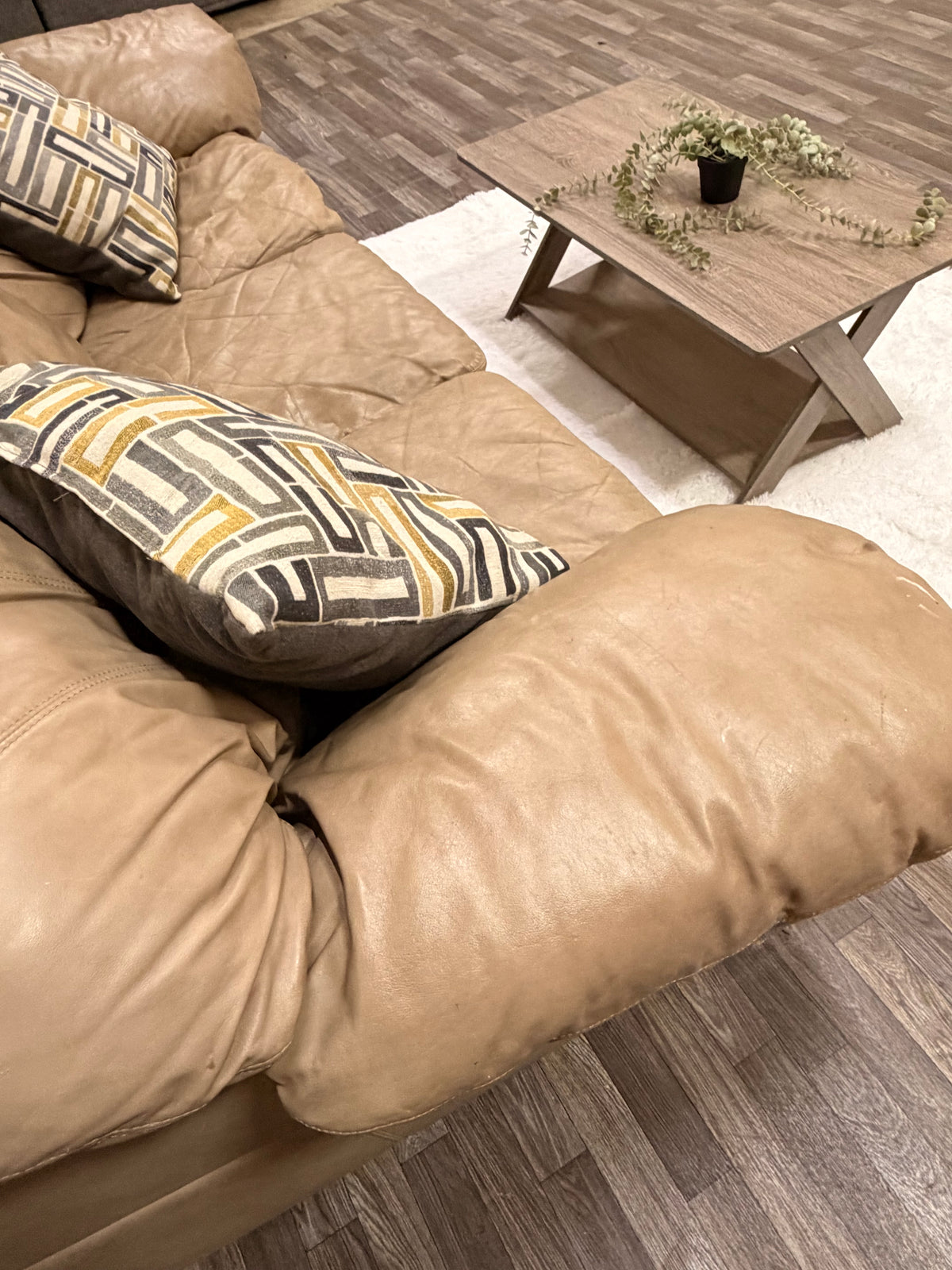 Tan Leather Couch