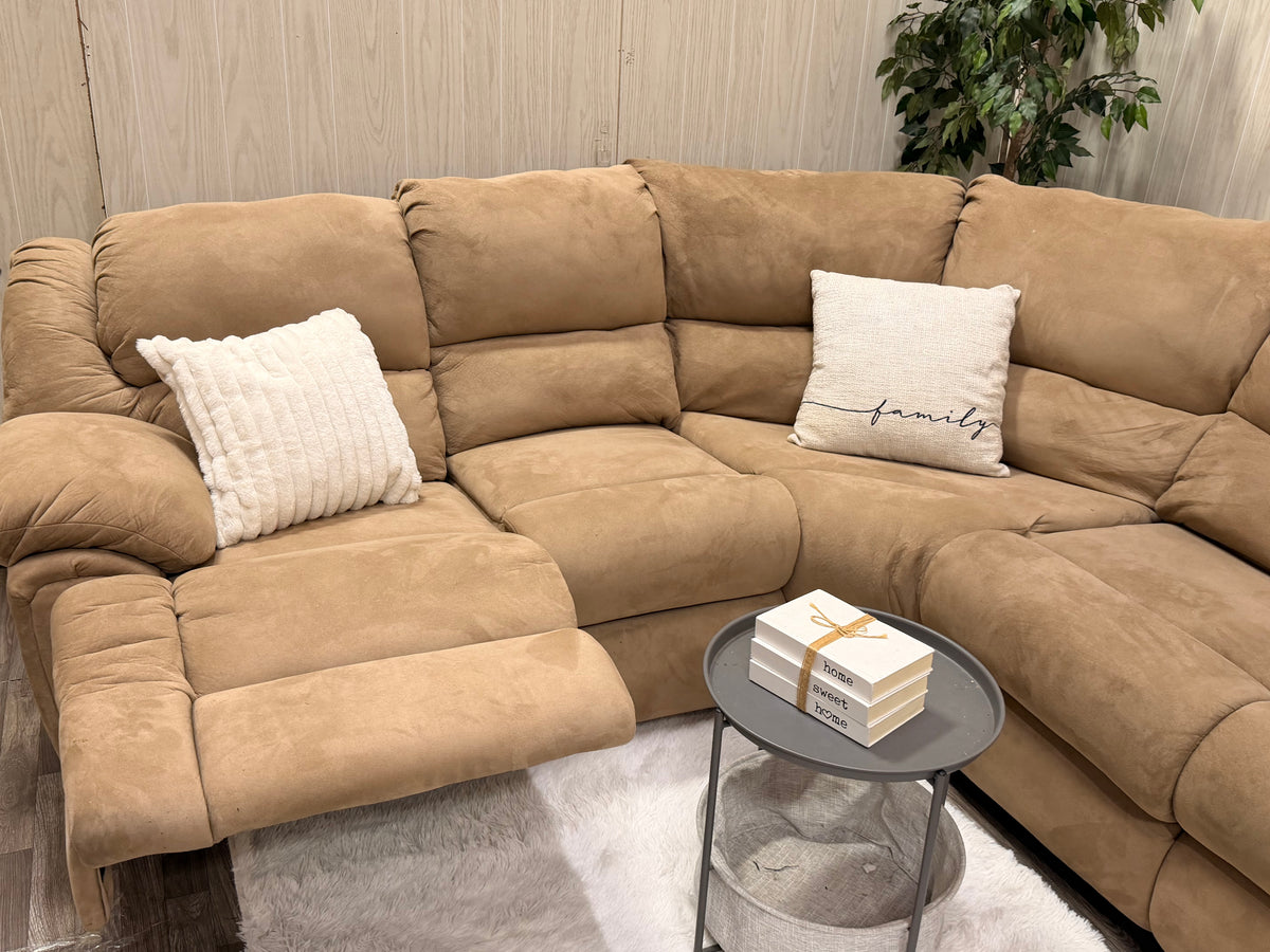 Brown Reclining Sectional & Recliner Set