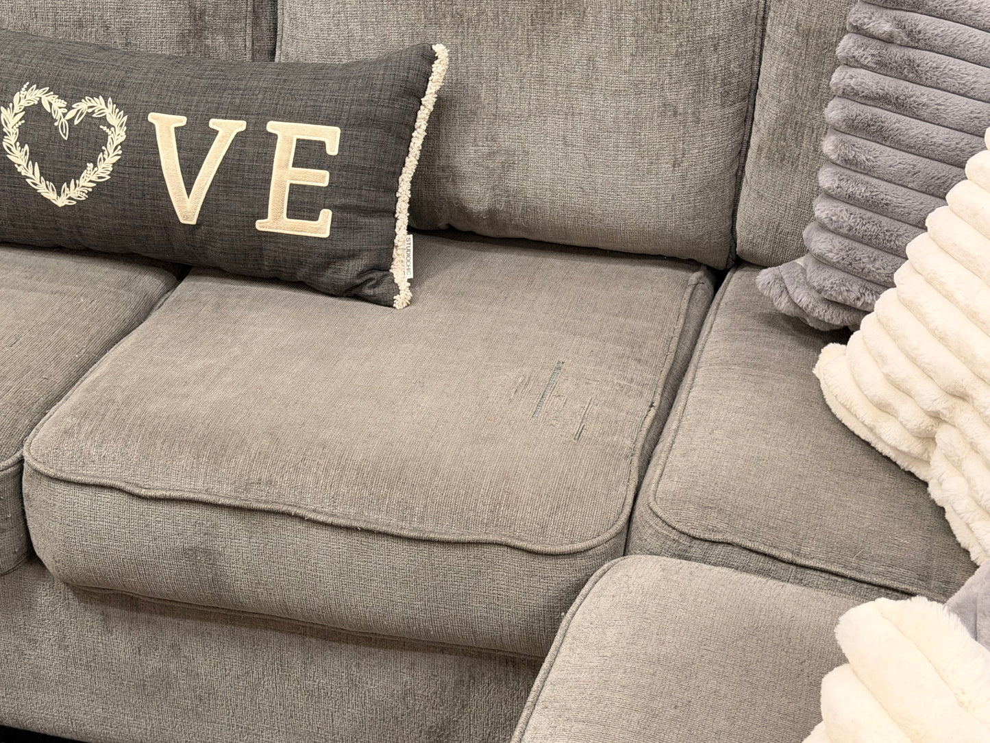 Large Gray Ashley Furniture Sectional Couch