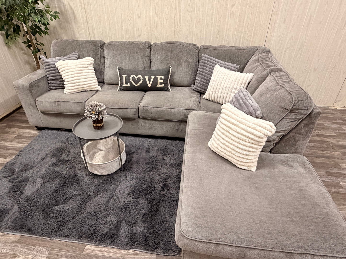 Large Gray Ashley Furniture Sectional Couch