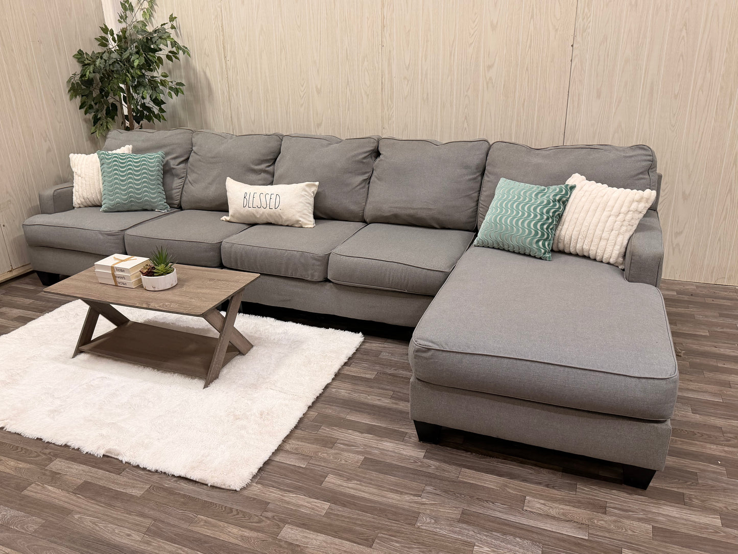 Large Gray Ashley Furniture Sectional Couch