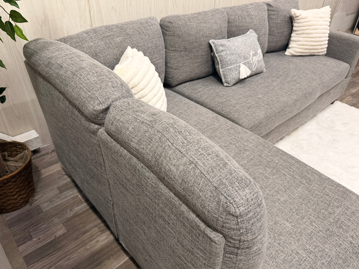 Gray 2-piece Sectional Couch