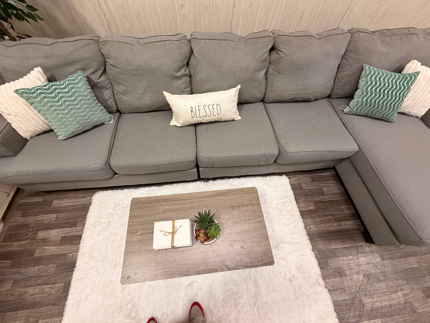 Large Gray Ashley Furniture Sectional Couch