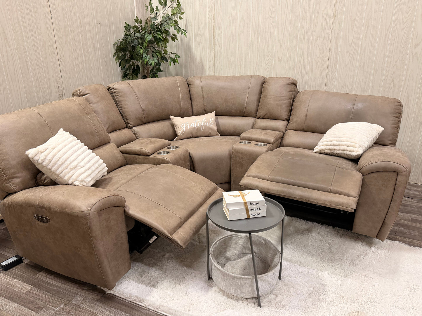 Brown 5-piece Reclining Sectional