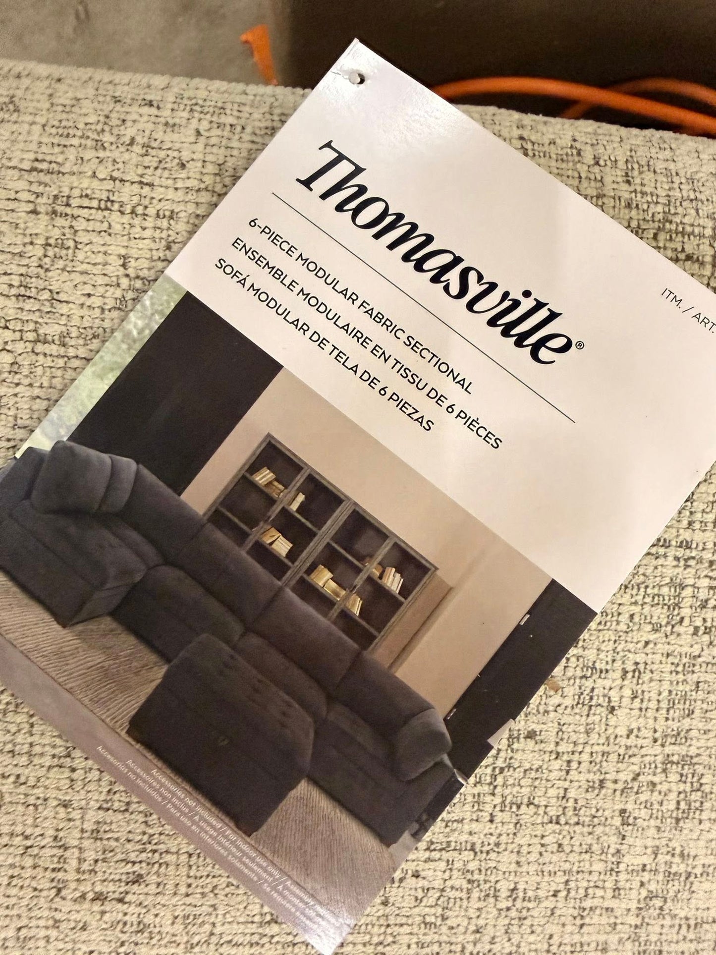 6-piece Thomasville Tisdale Modular Gray Sectional