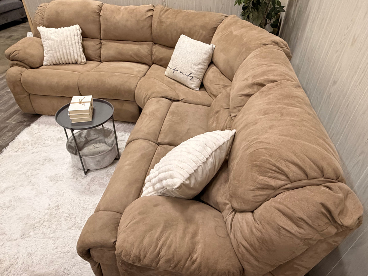 Brown Reclining Sectional & Recliner Set