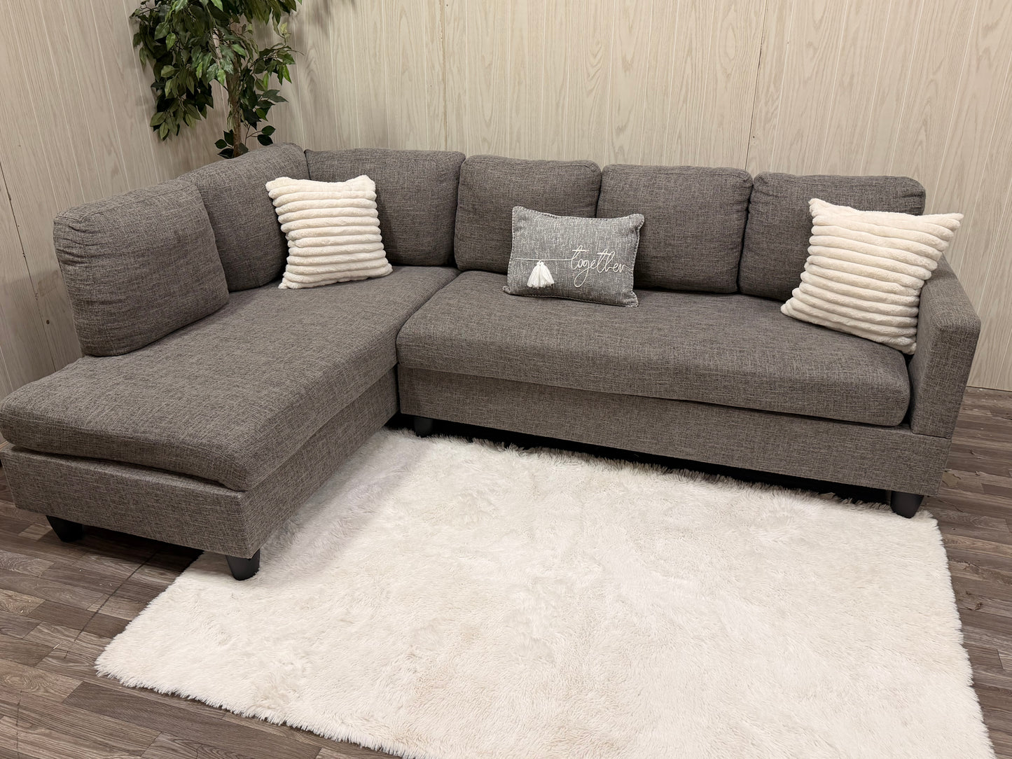 Gray 2-piece Sectional Couch