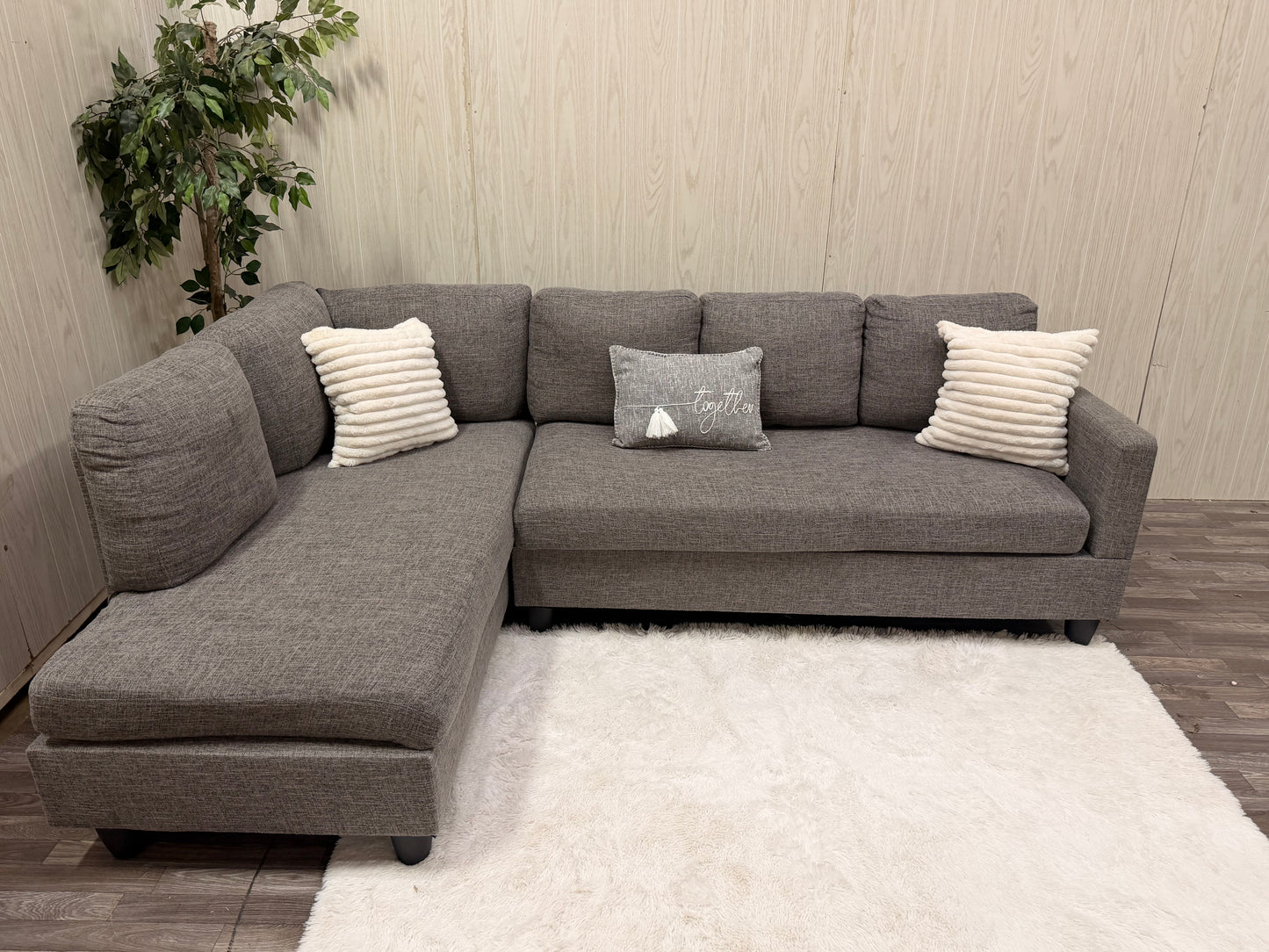 Gray 2-piece Sectional Couch