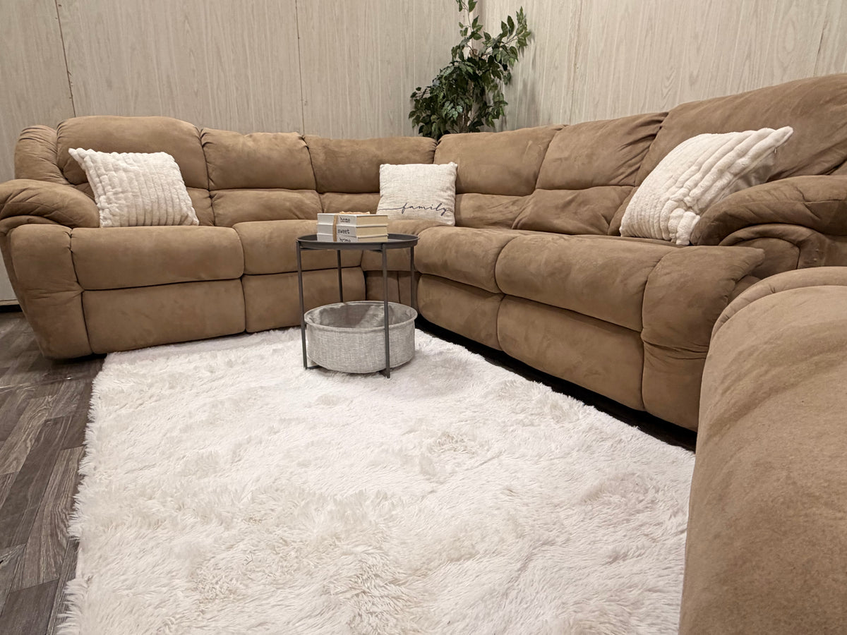 Brown Reclining Sectional & Recliner Set