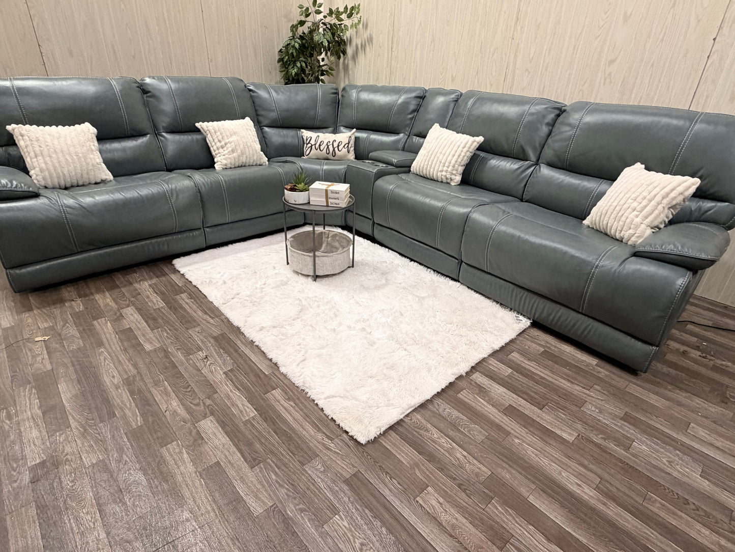 Parker House 6-piece Leather Modular Power Reclining Sectional