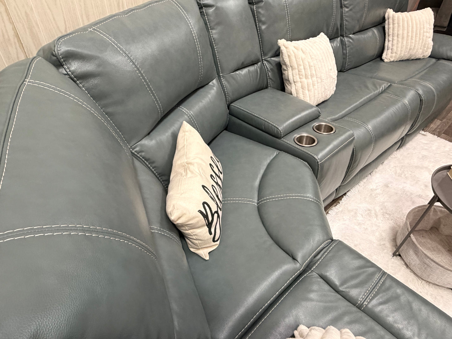 Parker House 6-piece Leather Modular Power Reclining Sectional