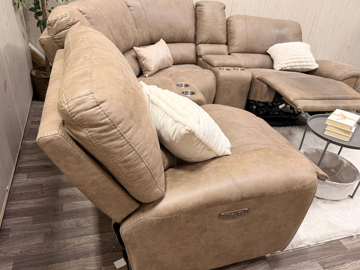 Brown 5-piece Reclining Sectional