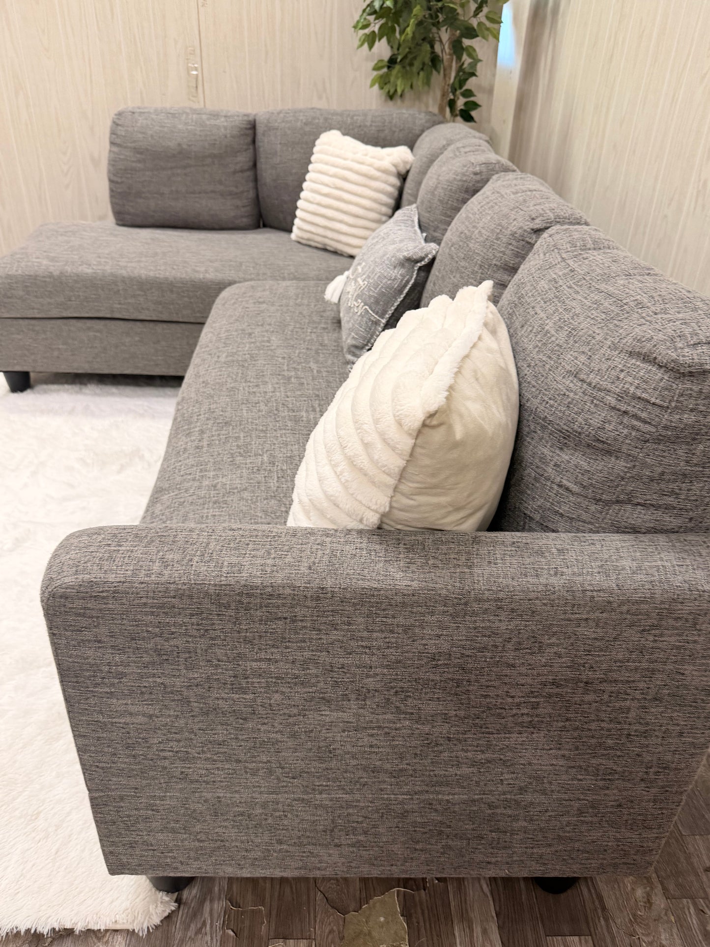 Gray 2-piece Sectional Couch
