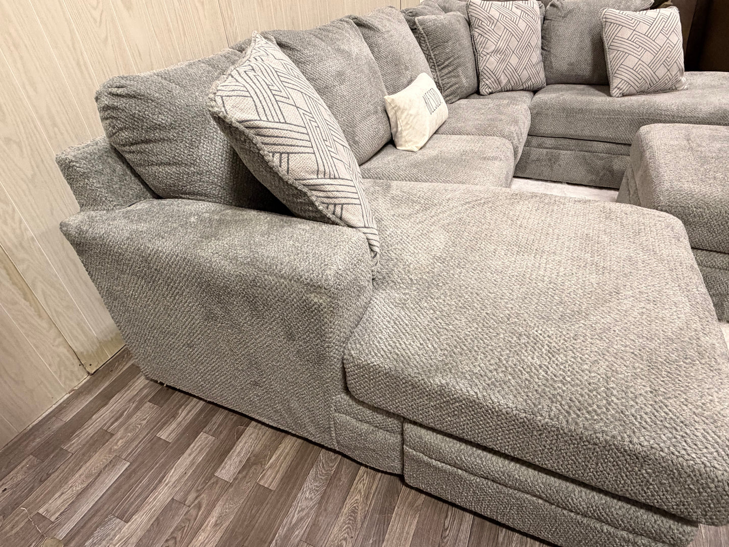 Large Ashley Furniture Sectional, Ottoman, Swivel Chair (Like New)