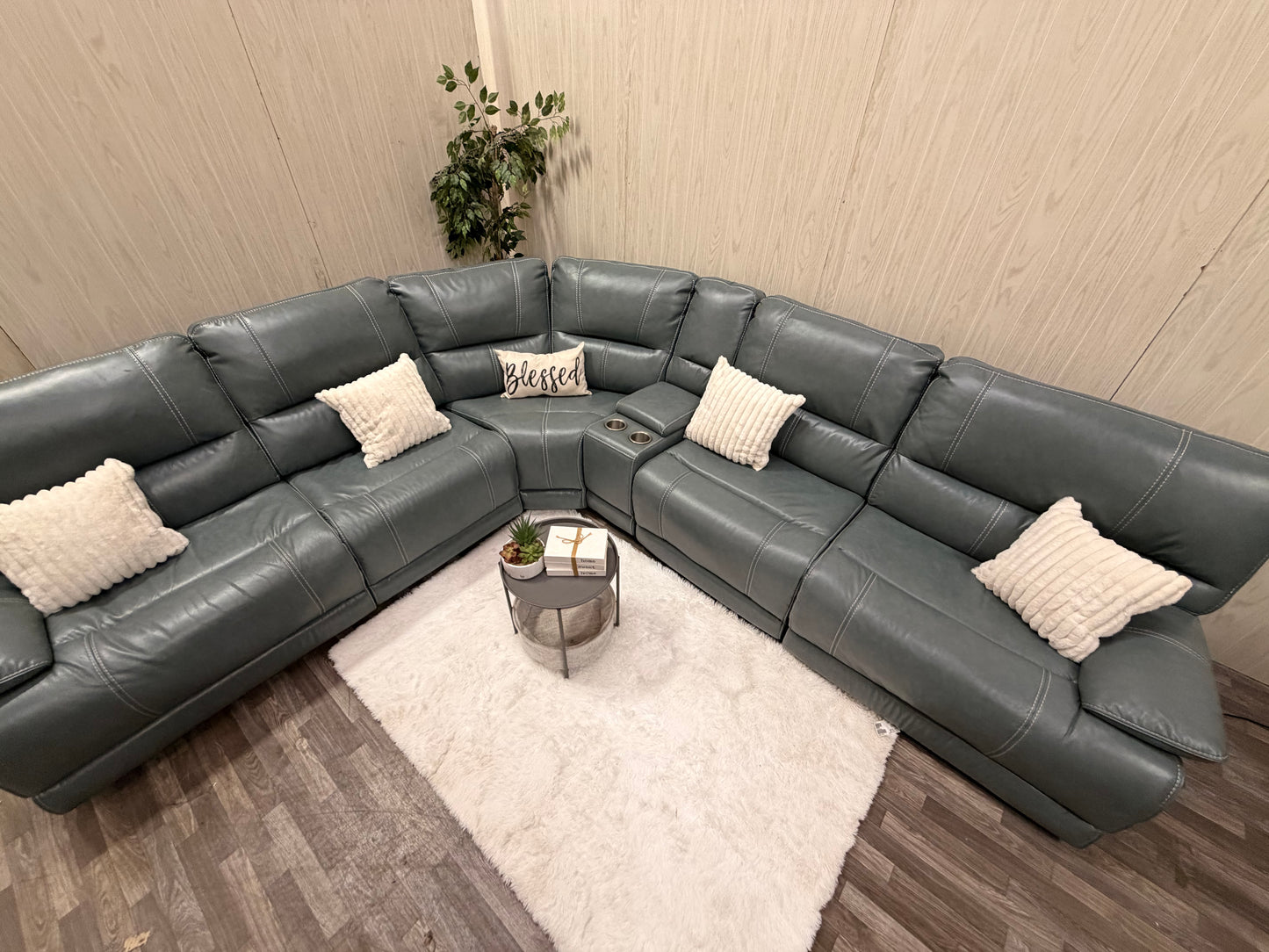 Parker House 6-piece Leather Modular Power Reclining Sectional