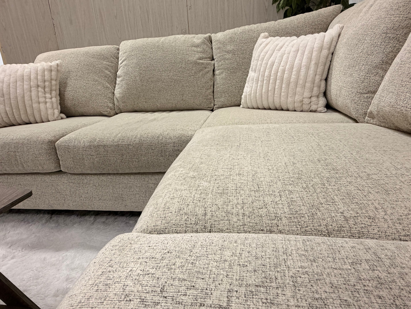 Light Beige Large Bassett Sectional Couch