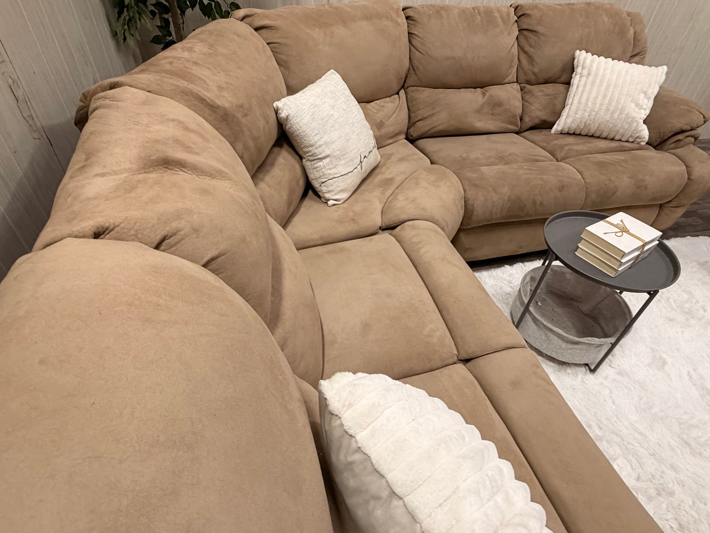 Brown Reclining Sectional & Recliner Set
