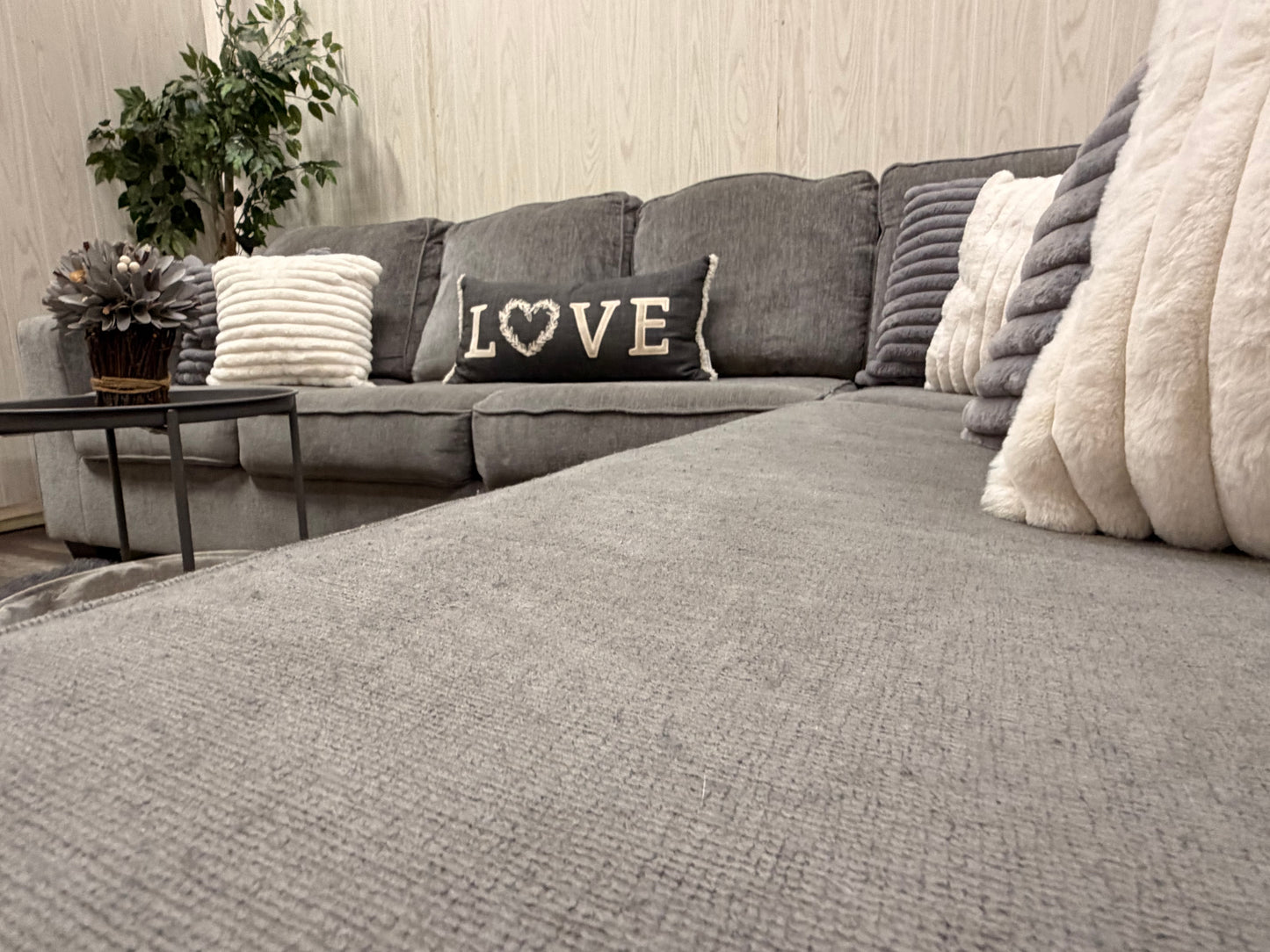 Large Gray Ashley Furniture Sectional Couch
