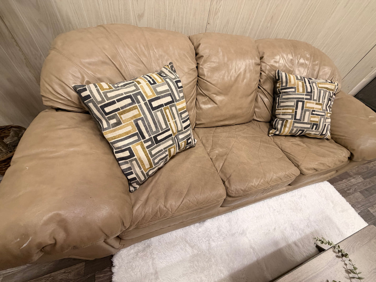 Tan Leather Couch
