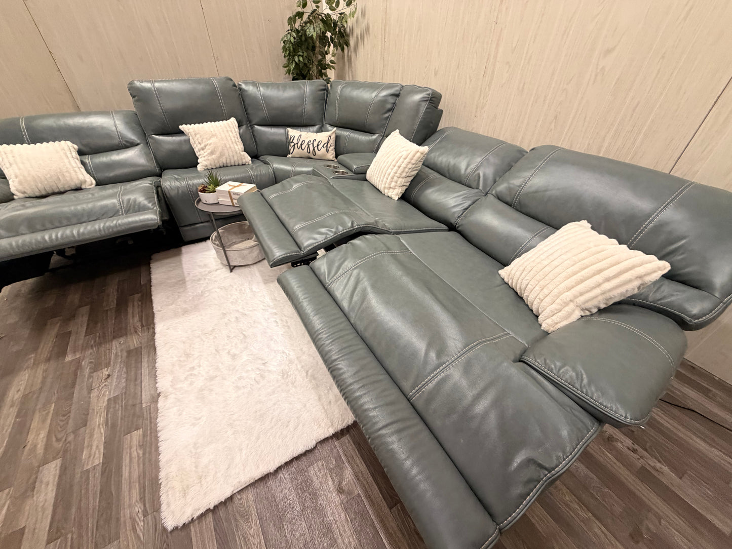 Parker House 6-piece Leather Modular Power Reclining Sectional