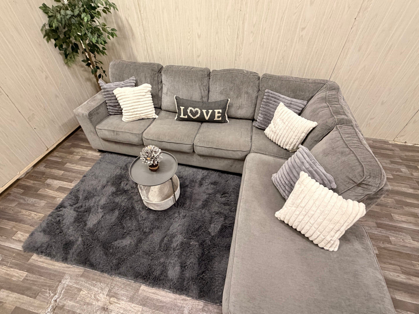 Large Gray Ashley Furniture Sectional Couch