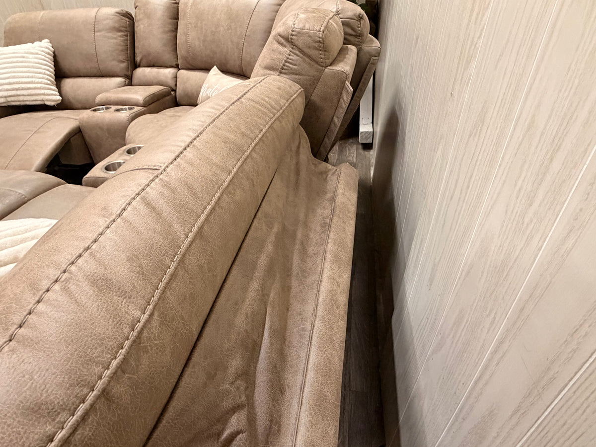Brown 5-piece Reclining Sectional