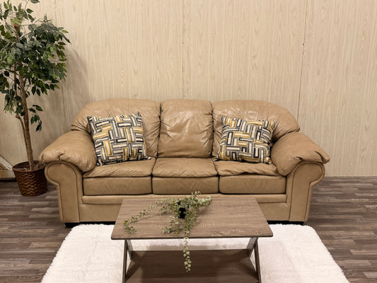 Tan Leather Couch