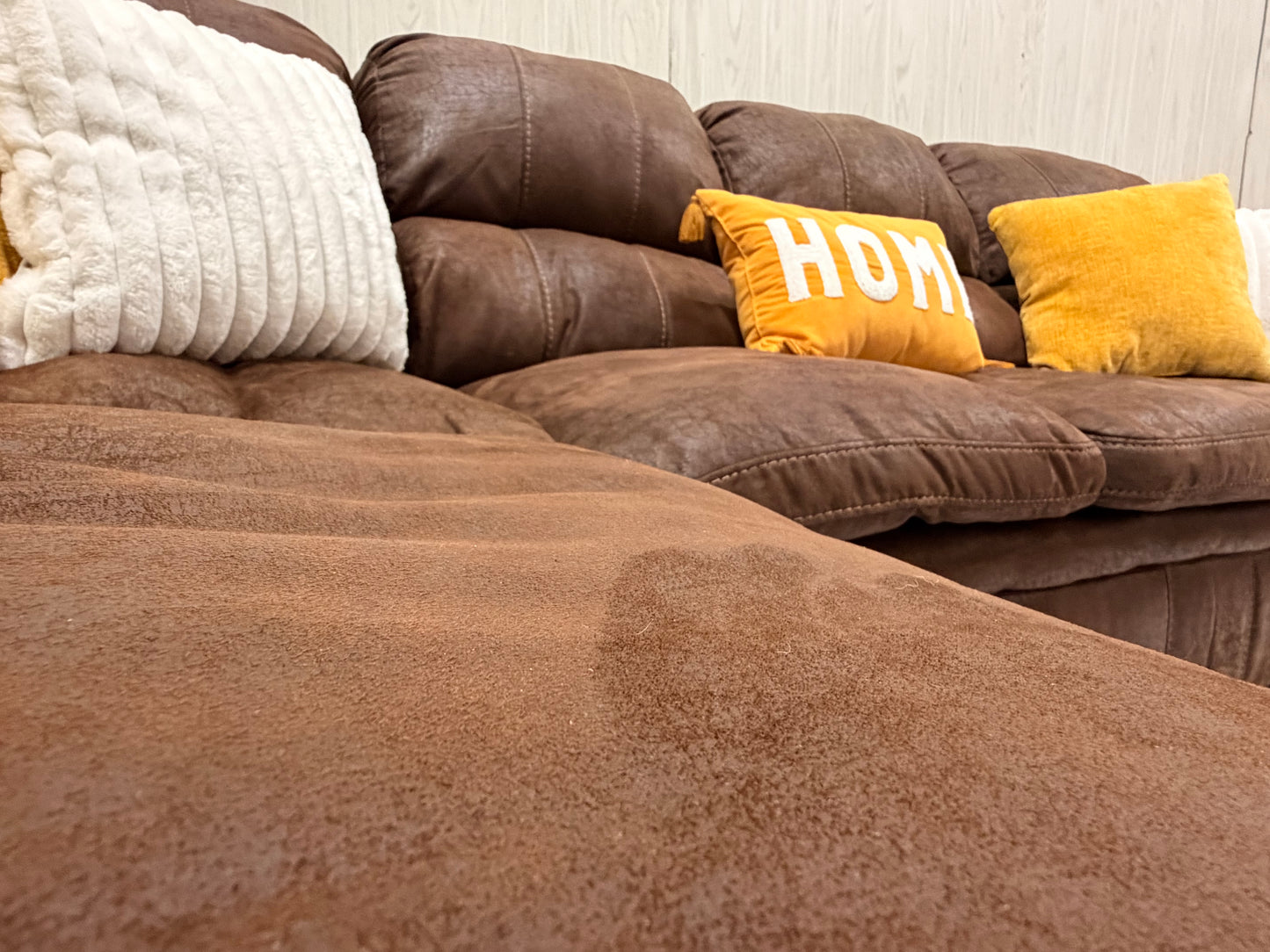 Brown 2 piece Sectional