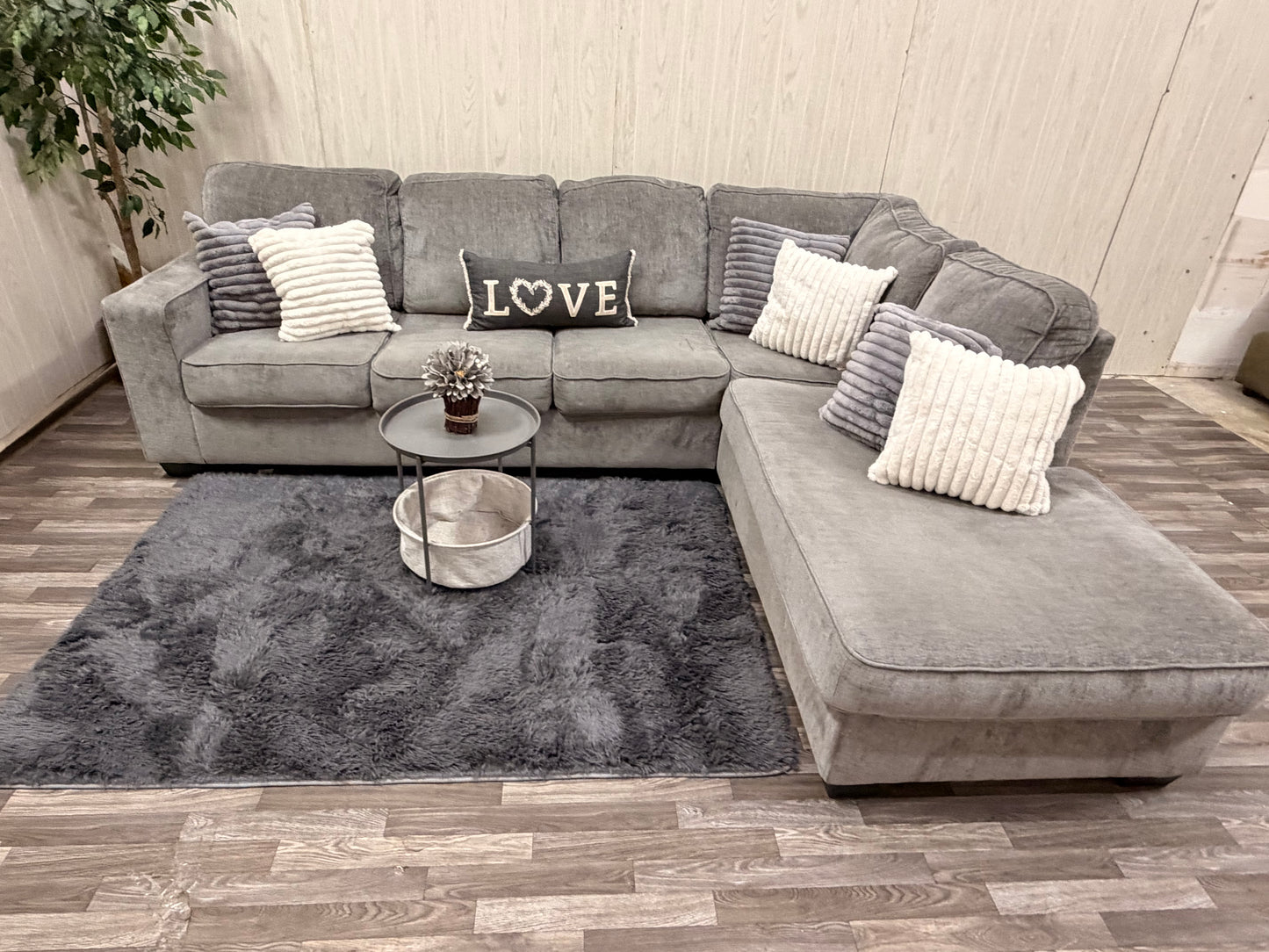 Large Gray Ashley Furniture Sectional Couch