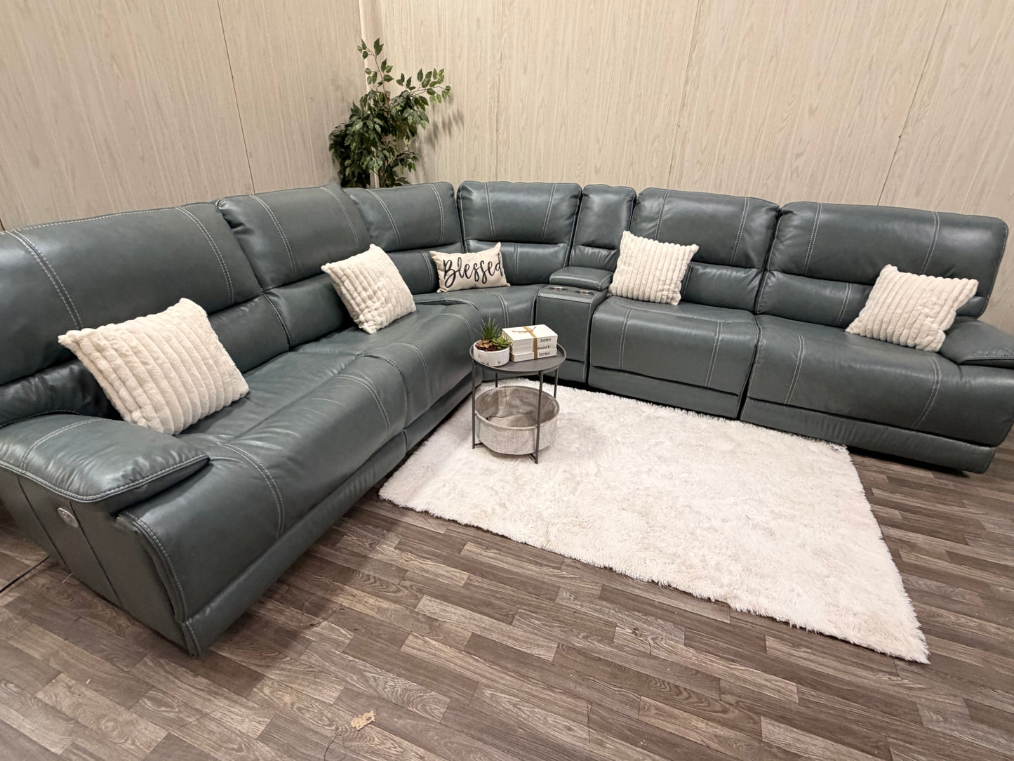 Parker House 6-piece Leather Modular Power Reclining Sectional