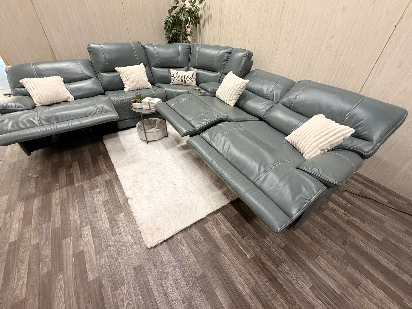 Parker House 6-piece Leather Modular Power Reclining Sectional