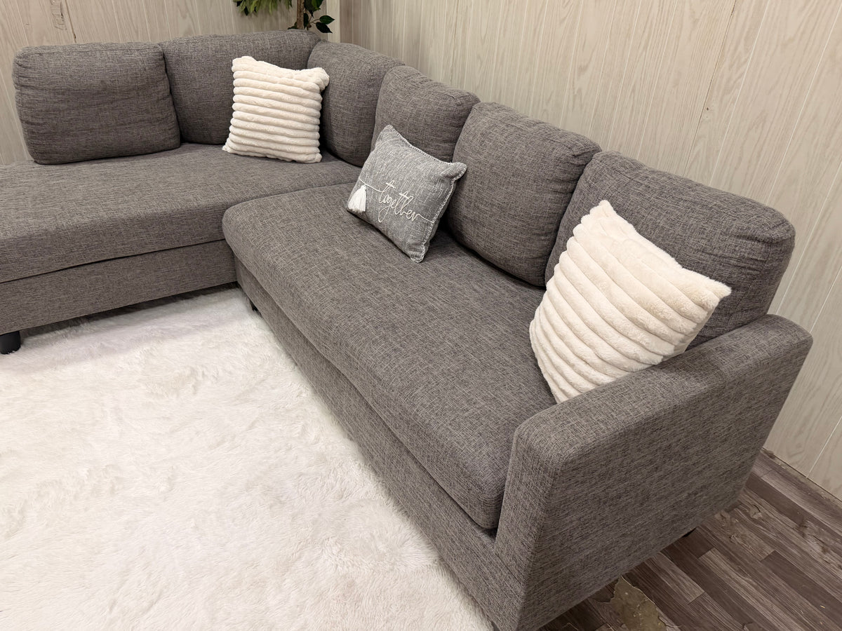 Gray 2-piece Sectional Couch