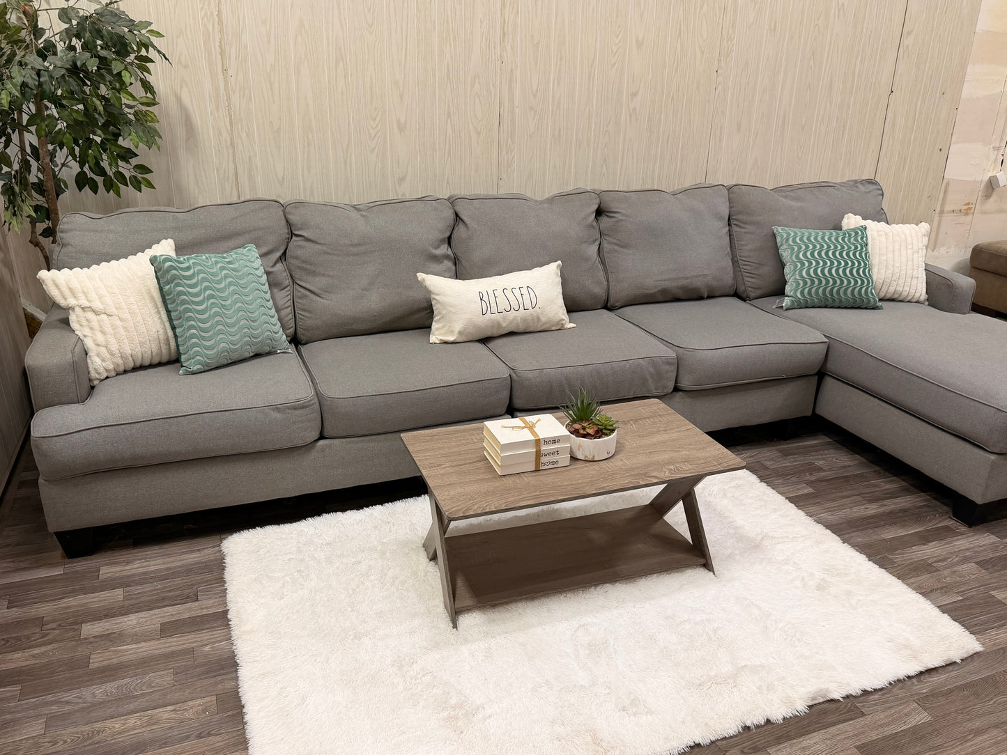 Large Gray Ashley Furniture Sectional Couch