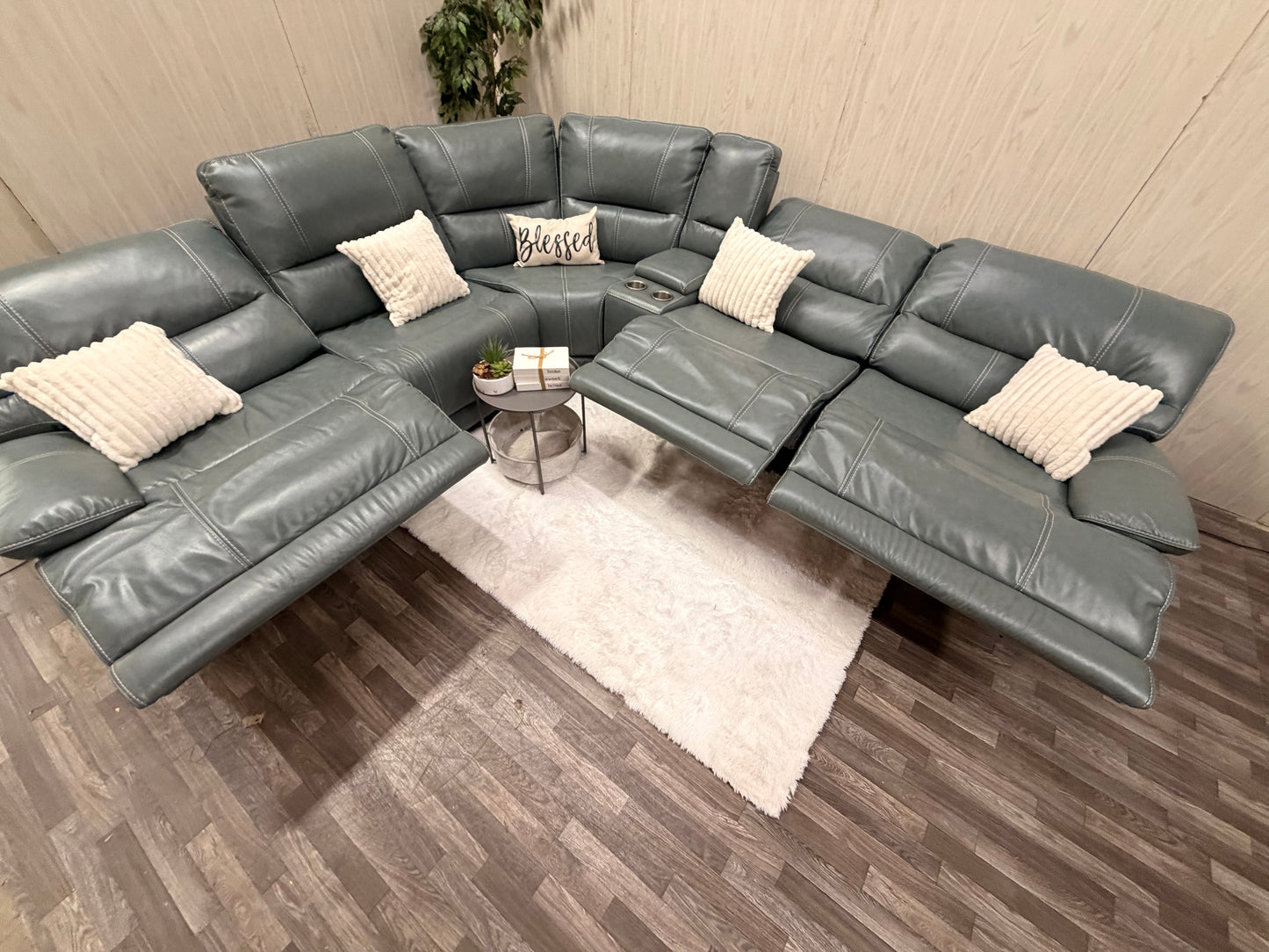 Parker House 6-piece Leather Modular Power Reclining Sectional
