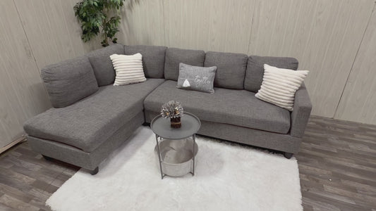 Gray 2-piece Sectional Couch
